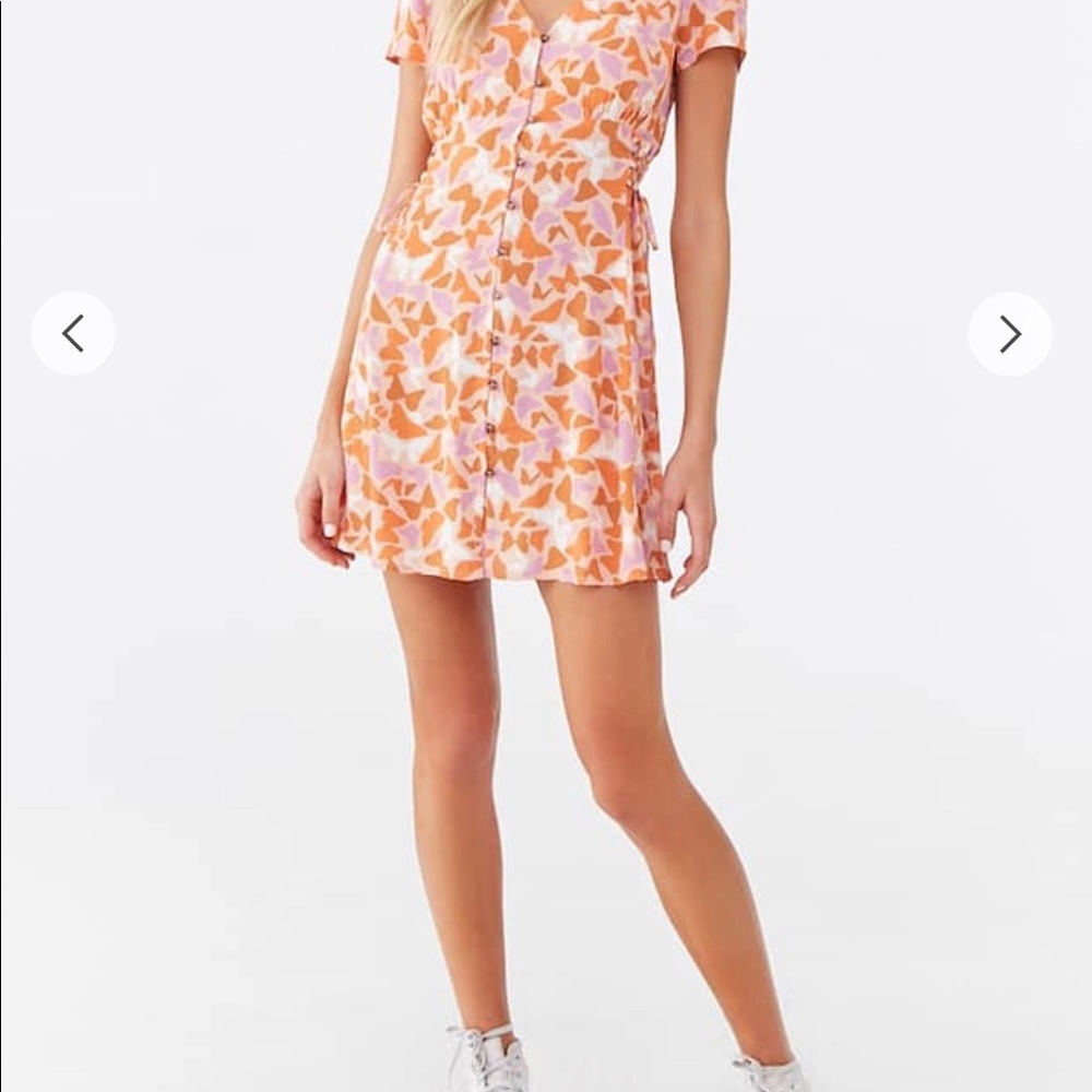 Forever 21 orange butterfly dress